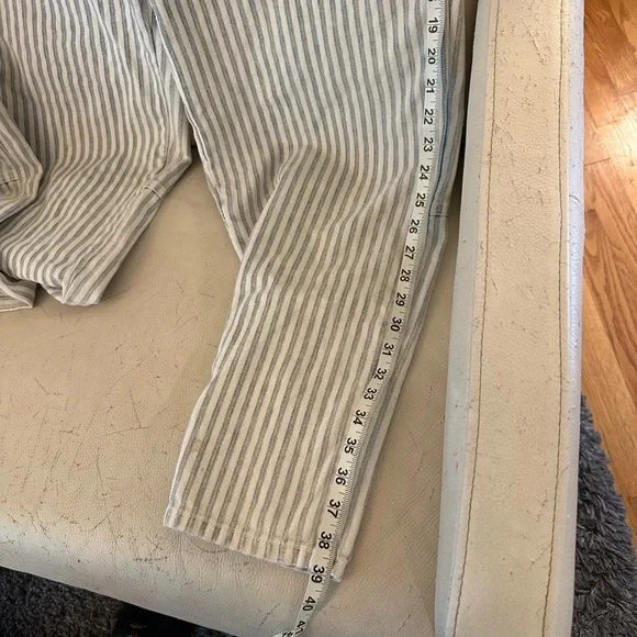 Faherty Women's Striped Blue and White Topsail Classic Overalls - Picture 4 of 13